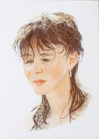 Ulla 02, Portrait, Pastell